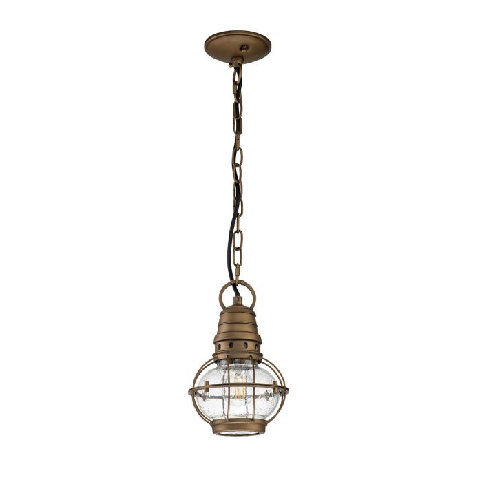 Bridgepoint 1 Light Small Chain Lantern - Natural Brass