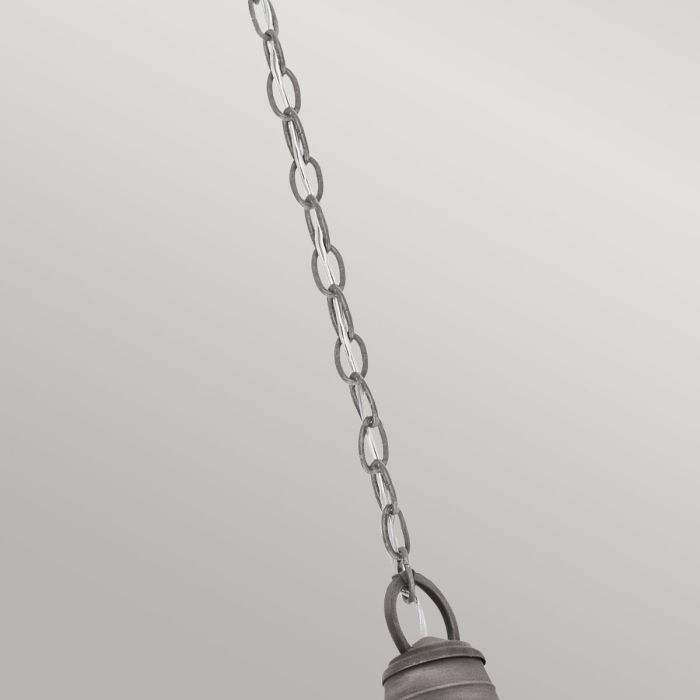 Bridge Point 1 Light Small Chain Lantern - Weathered Zinc