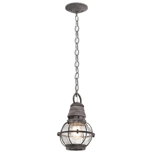 Bridge Point 1 Light Small Chain Lantern - Weathered Zinc