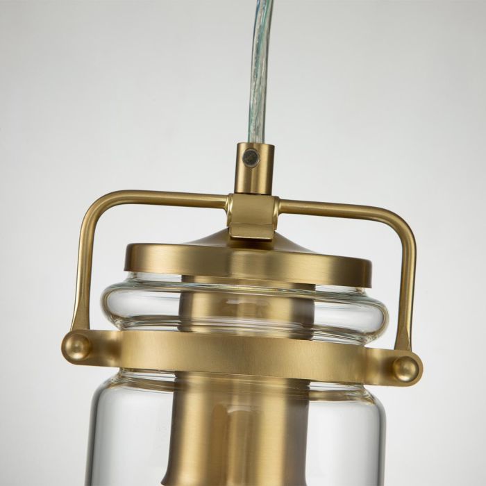 Brinley 1 Light Mini Pendant - Brushed Brass