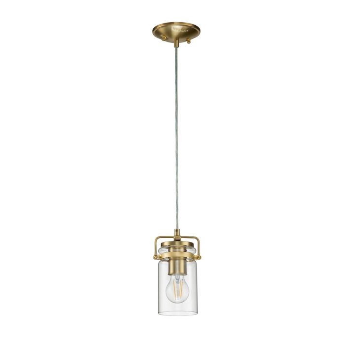 Brinley 1 Light Mini Pendant - Brushed Brass