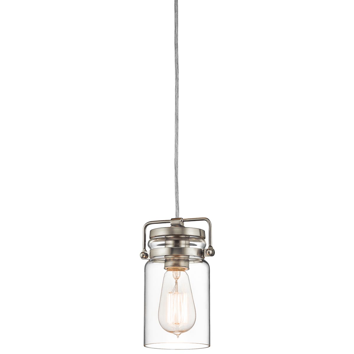 Brinley 1 Light Mini Pendant – Brushed Nickel