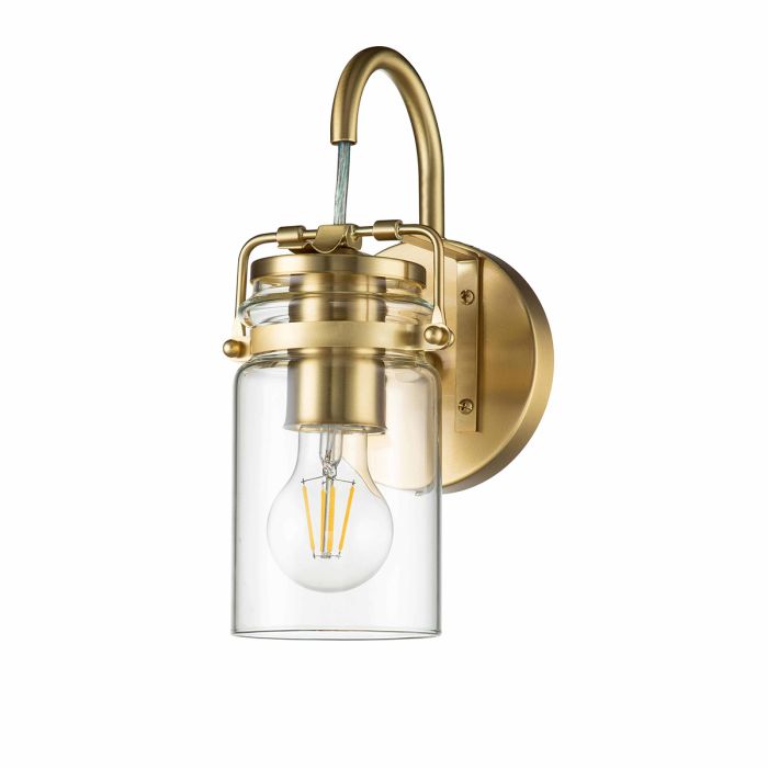 Brinley 1 Light Wall Light - Brushed Brass