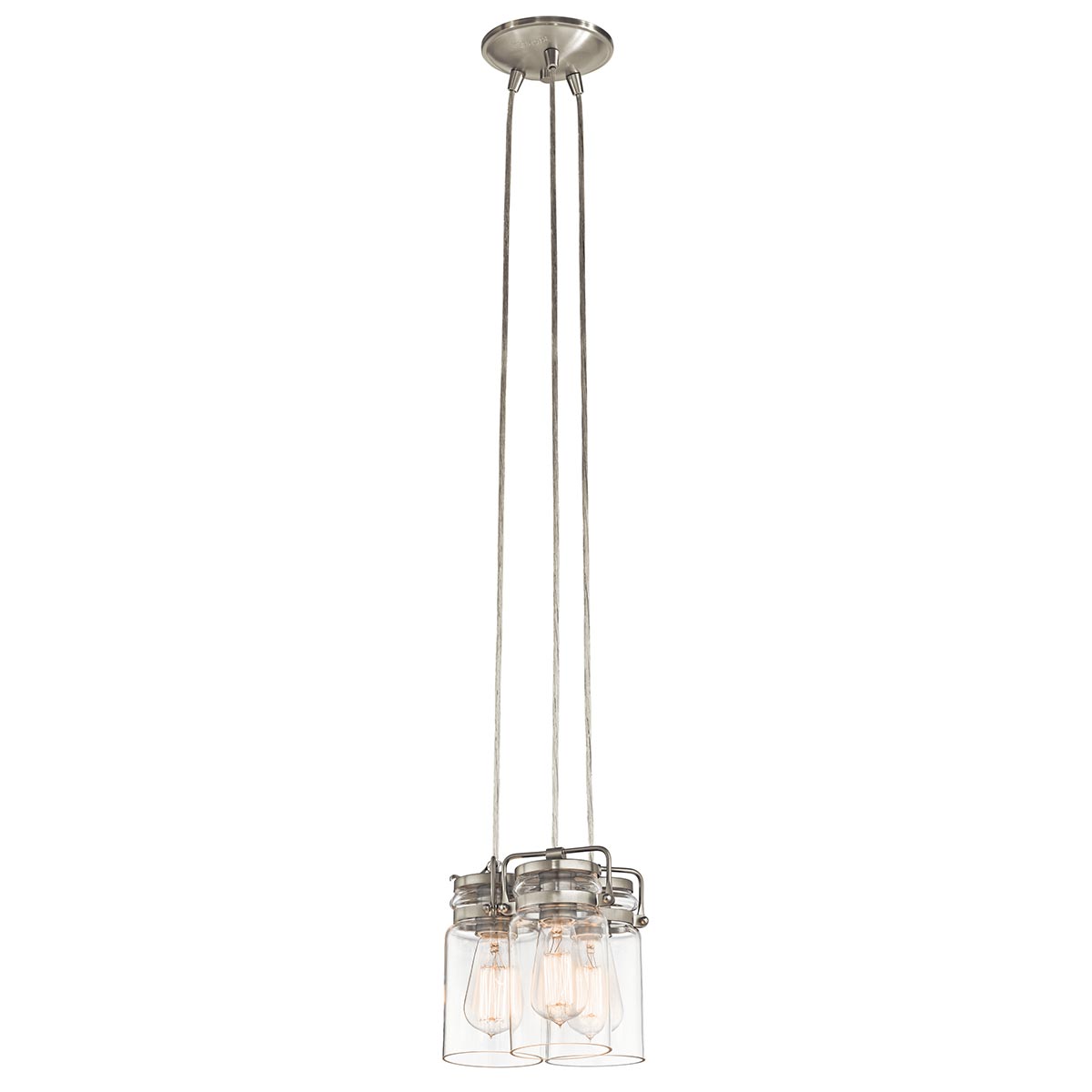 Brinley 3 Light Pendant – Brushed Nickel