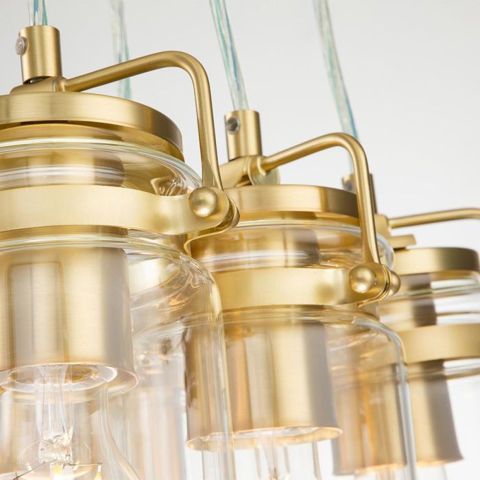 Brinley 6 Light Pendant - Brushed Brass