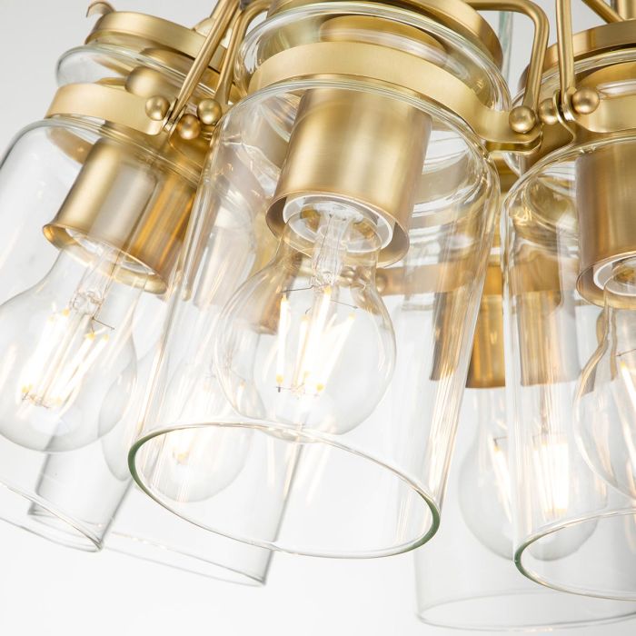 Brinley 6 Light Pendant - Brushed Brass