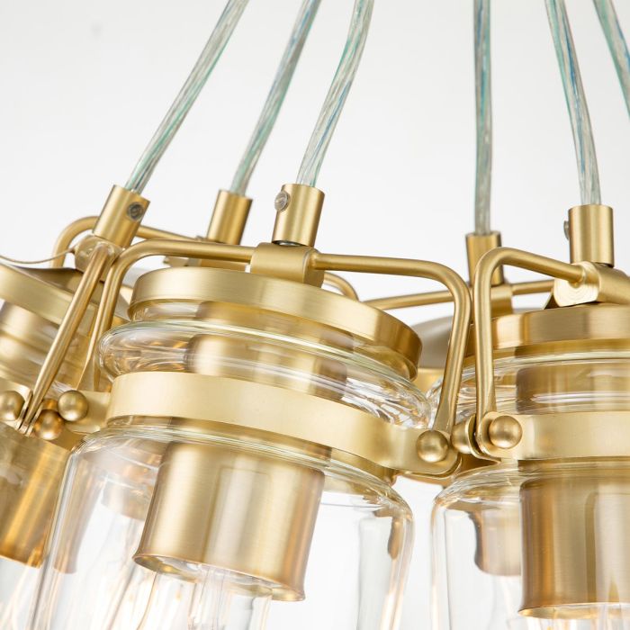 Brinley 6 Light Pendant - Brushed Brass