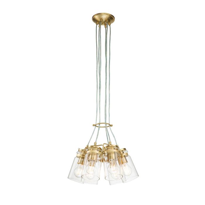 Brinley 6 Light Pendant - Brushed Brass