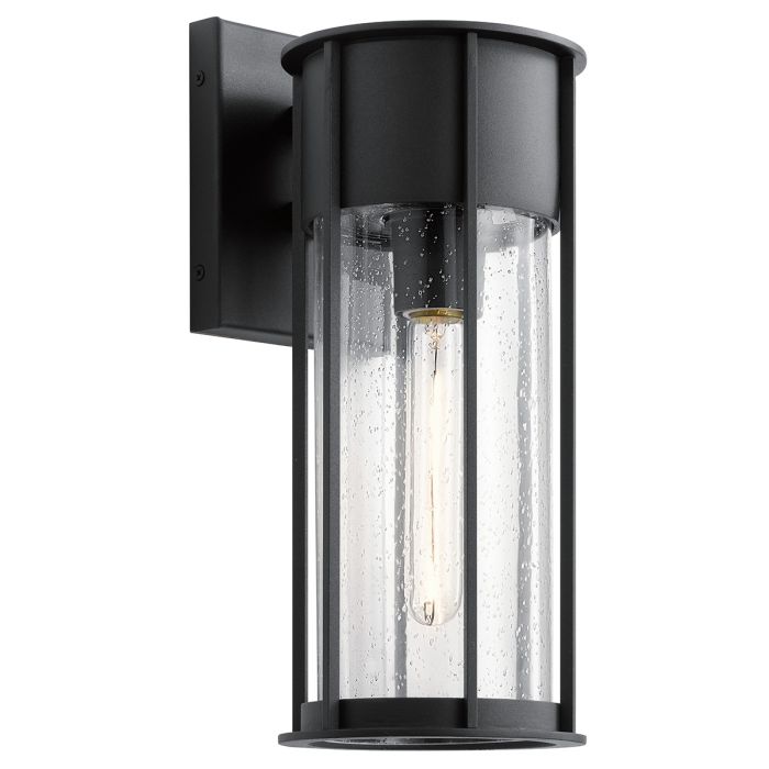 Camillo 1lt Medium Wall Lantern - Textured Black