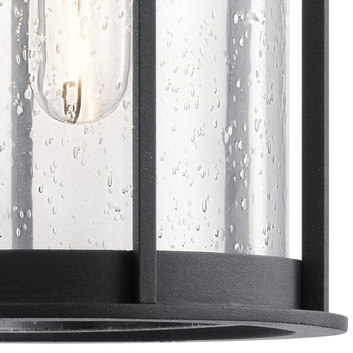 Camillo 1lt Medium Wall Lantern - Textured Black