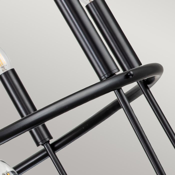 Capitol Hill 12 Light Chandelier - Black