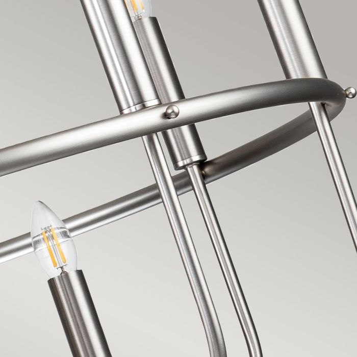 Capitol Hill 12 Light Chandelier - Brushed Nickel