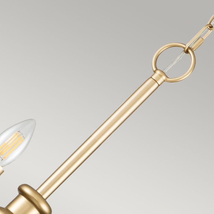 Capitol Hill 12 Light Chandelier - Painted Natural Brass