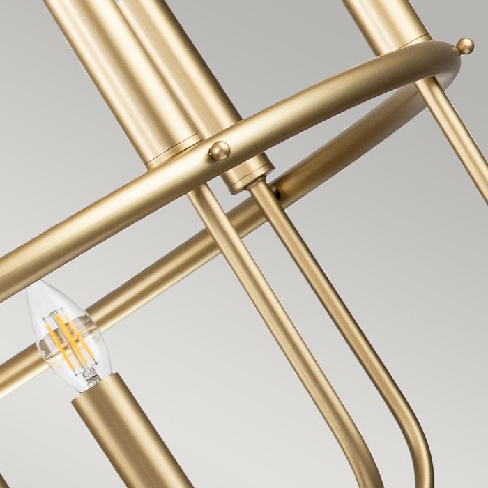 Capitol Hill 12 Light Chandelier - Painted Natural Brass