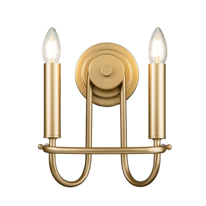 Capitol Hill 2 Light Wall light - Painted Natural Brass