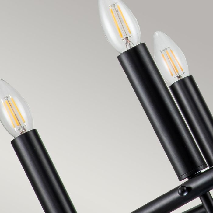 Capitol Hill 6 Light Chandelier - Black