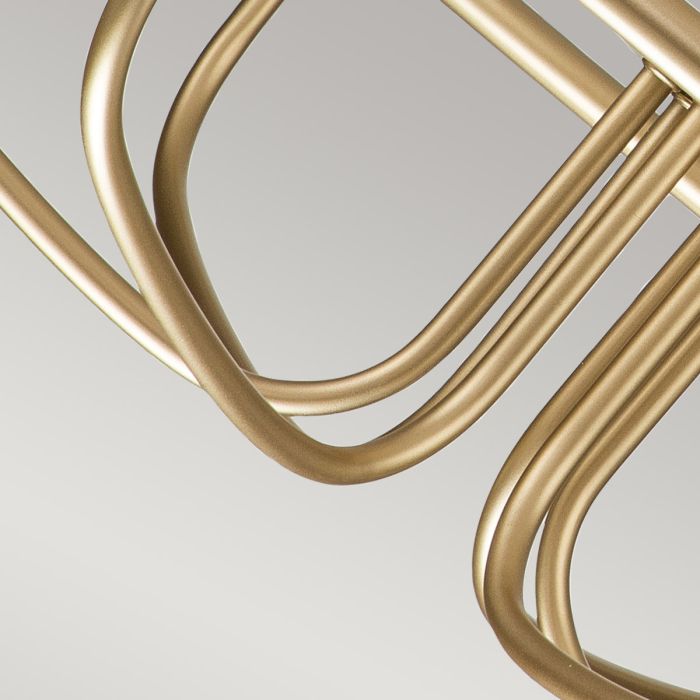 Capitol Hill 6 Light Chandelier - Painted Natural Brass