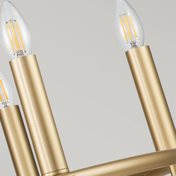 Capitol Hill 6 Light Chandelier - Painted Natural Brass