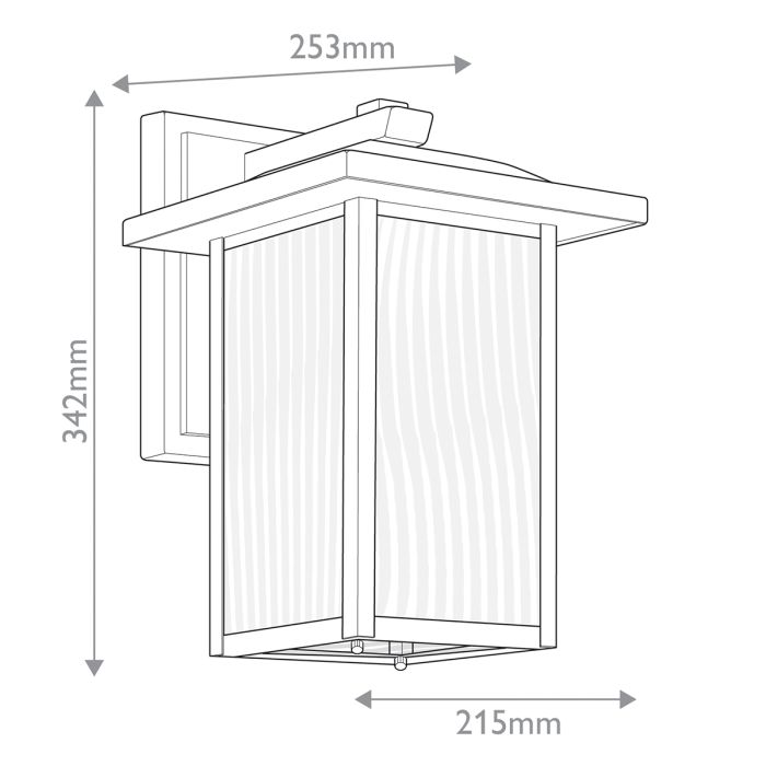 Cappanna 1 lt Medium Exterior Wall Lantern - Textured Black