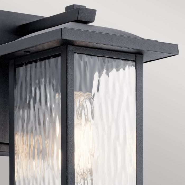 Cappanna 1 lt Small Exterior Wall Lantern - Textured Black