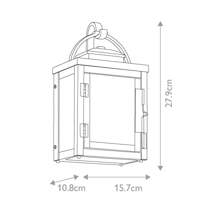 Carlson 1 Light Wall Lantern - Rubbed Bronze