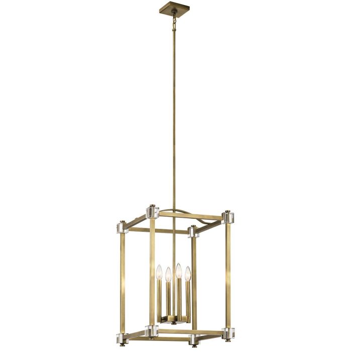 Cayden 4 Light Large Pendant - Natural Brass