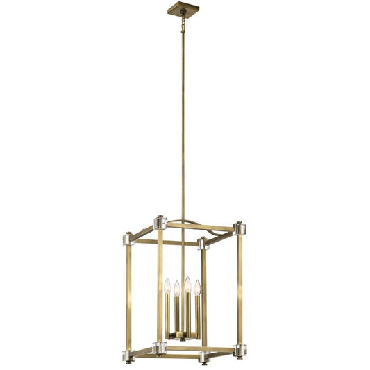 Cayden 4 Light Large Pendant - Natural Brass
