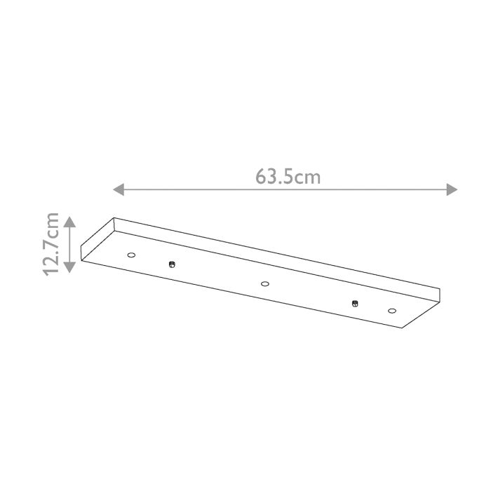 Ceiling Pan Rectangular Ceiling Plate - Antique Pewter