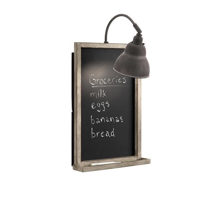 Chalkboard 1 Light Wall Light - Weathered Zinc