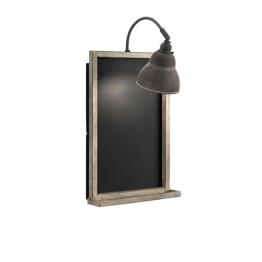 Chalkboard 1 Light Wall Light - Weathered Zinc
