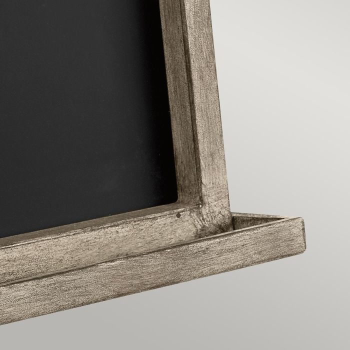 Chalkboard 1 Light Wall Light - Weathered Zinc