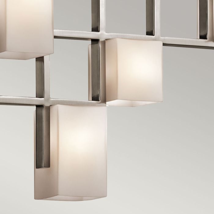 City Lights 7 Light Linear Chandelier - Classic Pewter