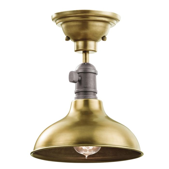 Cobson 1 Light Mini Pendant - Natural Brass