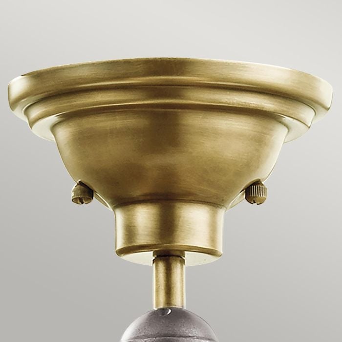 Cobson 1 Light Mini Pendant - Natural Brass