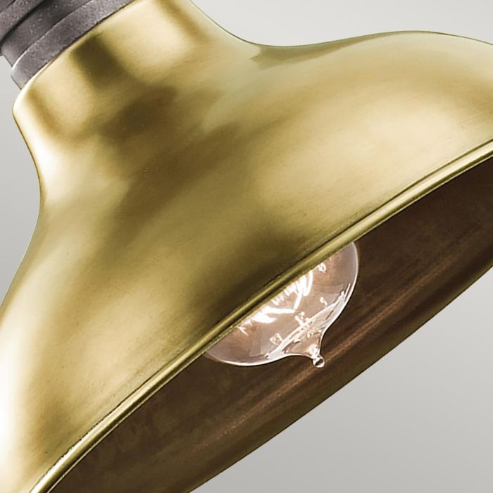 Cobson 1 Light Mini Pendant - Natural Brass