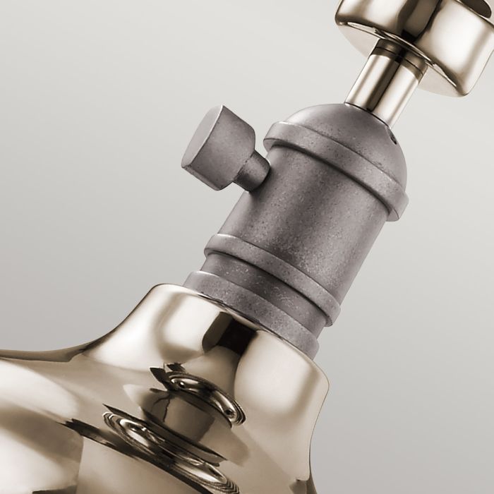 Cobson 1 Light Mini Pendant - Polished Nickel - Natural Brass