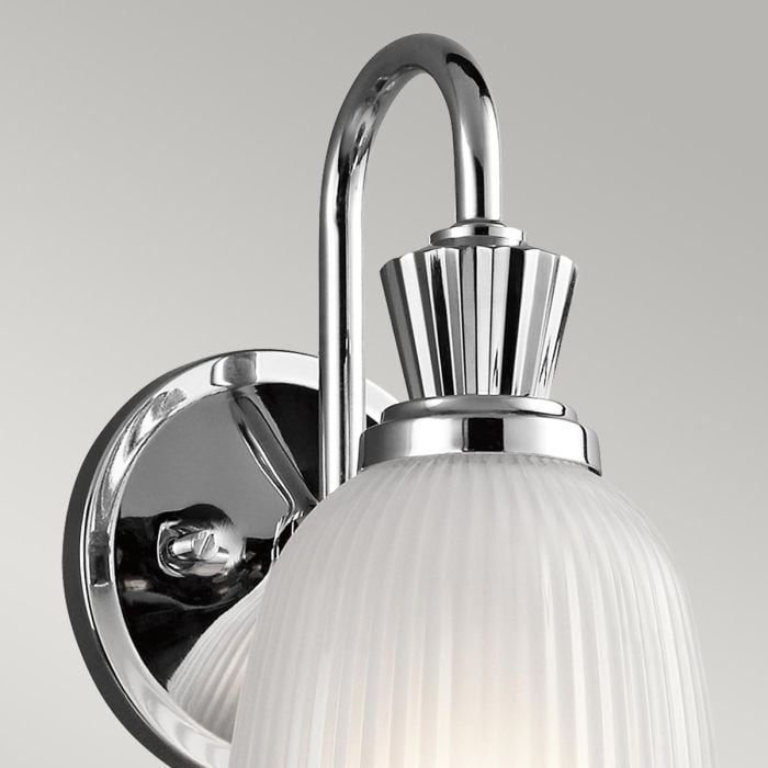 Cora 1 Light Wall Light - Polished Chrome