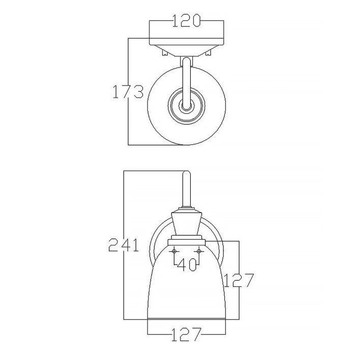 Cora 1 Light Wall Light - Polished Chrome