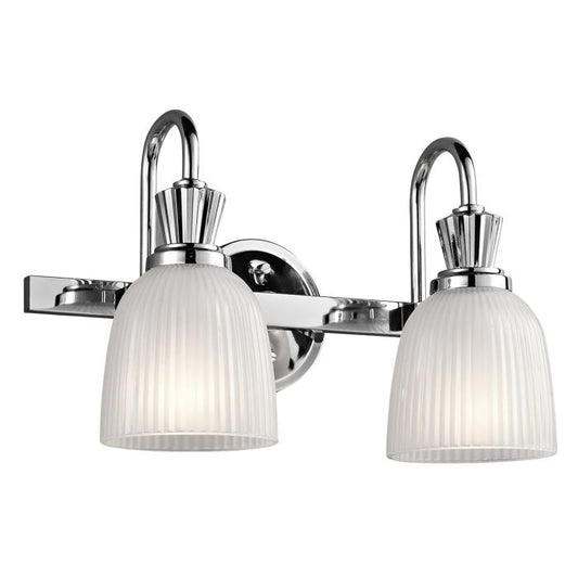 Cora 2 Light Wall Light - Polished Chrome