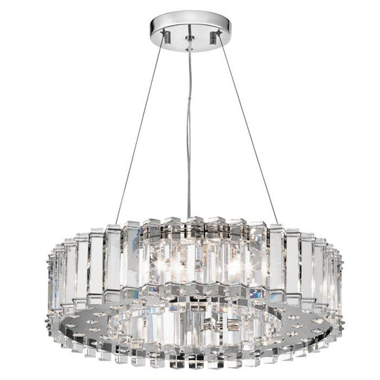Crystal Skye 8 Light Chandelier - Chrome