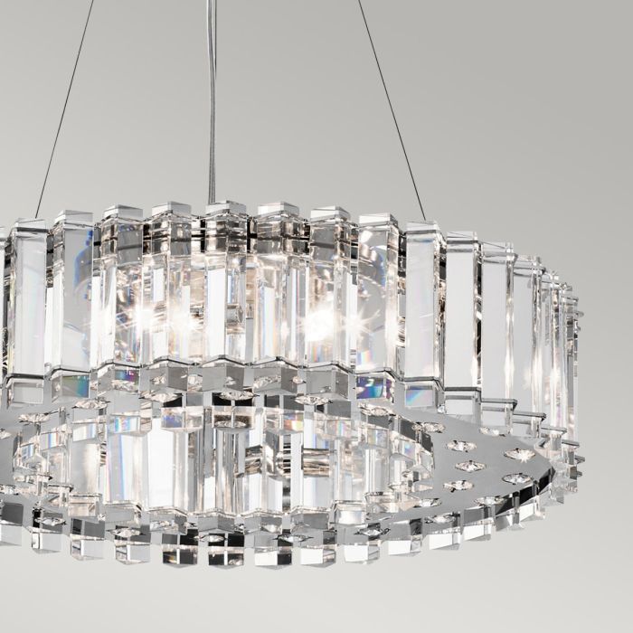 Crystal Skye 8 Light Chandelier - Chrome