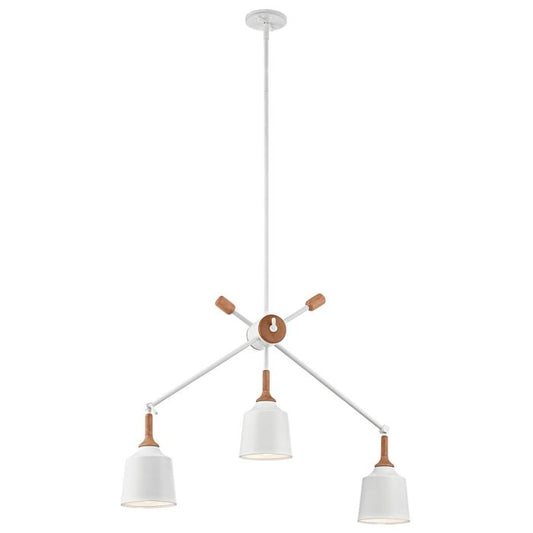 Danika 3 Light Linear Chandelier - White