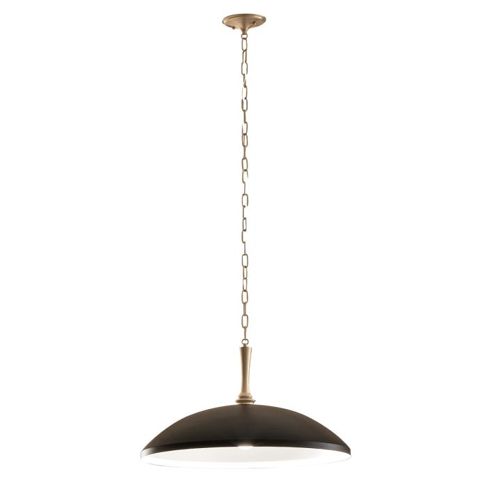 Delarosa 1 lt Ceiling Pendant - Black & Champagne Bronze
