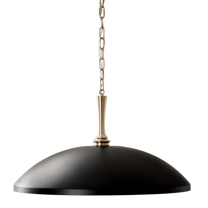 Delarosa 1 lt Ceiling Pendant - Black & Champagne Bronze