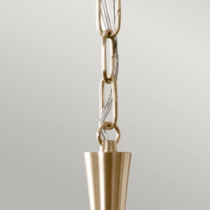 Delarosa 1 lt Ceiling Pendant - Black & Champagne Bronze