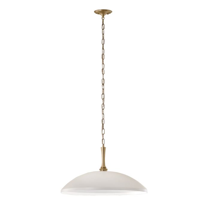 Delarosa 1 lt Ceiling Pendant - White & Champagne Bronze