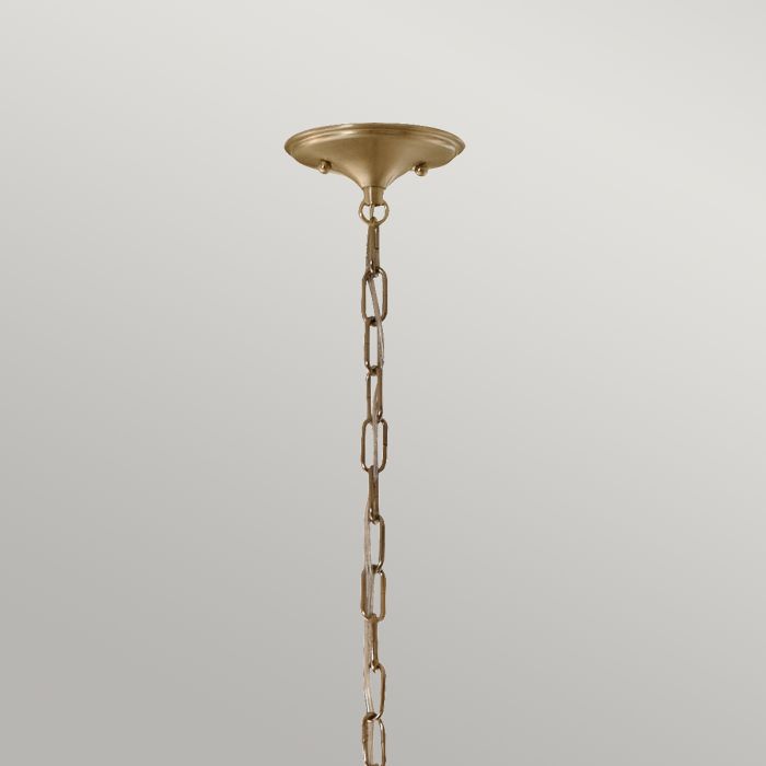 Delarosa 1 lt Ceiling Pendant - White & Champagne Bronze