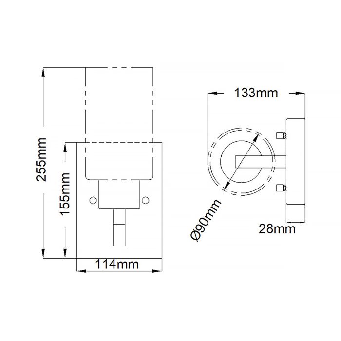 Deryn 1 Light Wall Light - Natural Brass