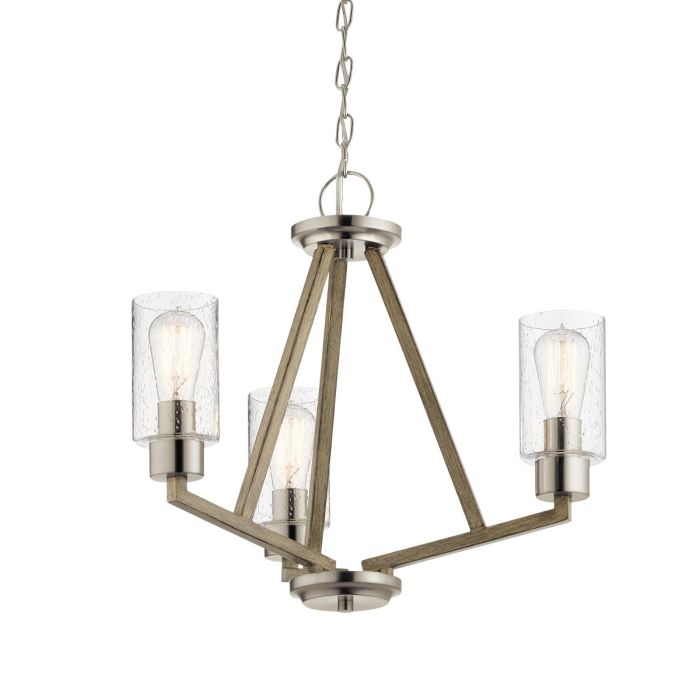 Deryn 3 Light Chandelier - Distressed Antique Grey