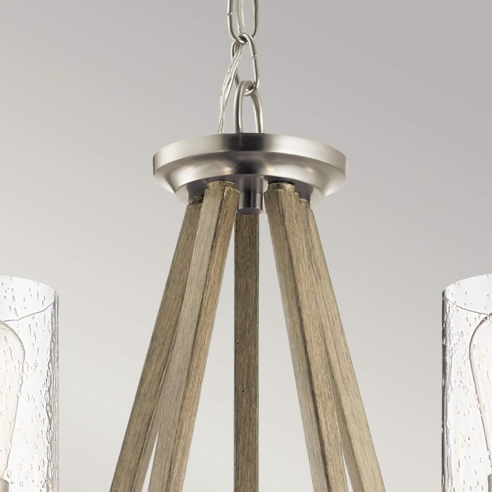 Deryn 5 Light Chandelier - Distressed Antique Grey